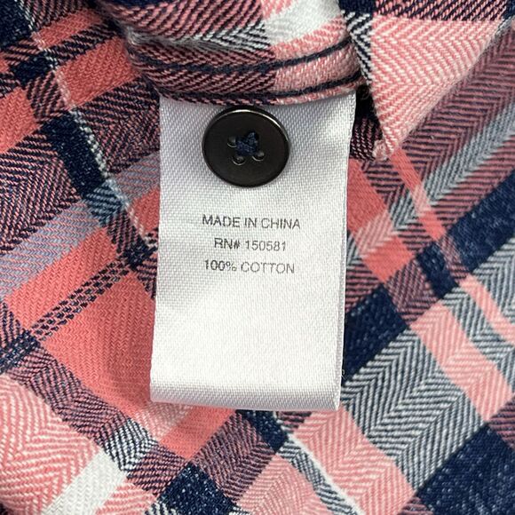 Flag & Anthem Red White Blue Plaid Short Sleeve 100% Cotton Button Shirt Men XL - Picture 9 of 10